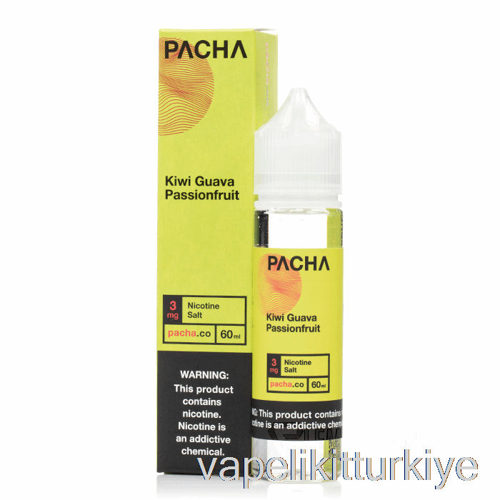 Vape Kalem Vape Mate Kivi Guava çarkıfelek Meyvesi - Pacha - 60ml 6mg